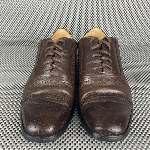 Salvatore Ferragamo Tramezza  Dress Shoes Mens 42 Brown Leather Made In Italy main image 9